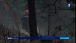 Incendie de forêt entre Queige et Villard-sur-Doron, en Savoie